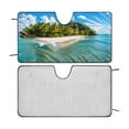 thumbnail image 1 of Beach Themed Windshield Sun Shade - Car Sun Shade Windshield, Reflector Sunshade Offers Ultimate Protection for Car Interior 51"x28", 1 of 7