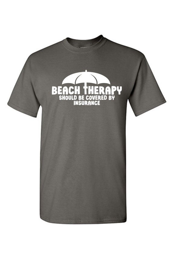 Beach Therapy Sarcastic Humor Graphic Novelty Funny Tall T Shirt