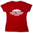 thumbnail image 1 of Beach Therapy Sarcastic Humor Novelty Funny Women's Casual Tees, 1 of 3