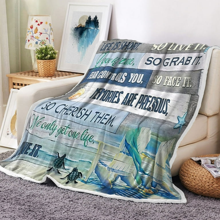 Beach themed blanket throws 2025