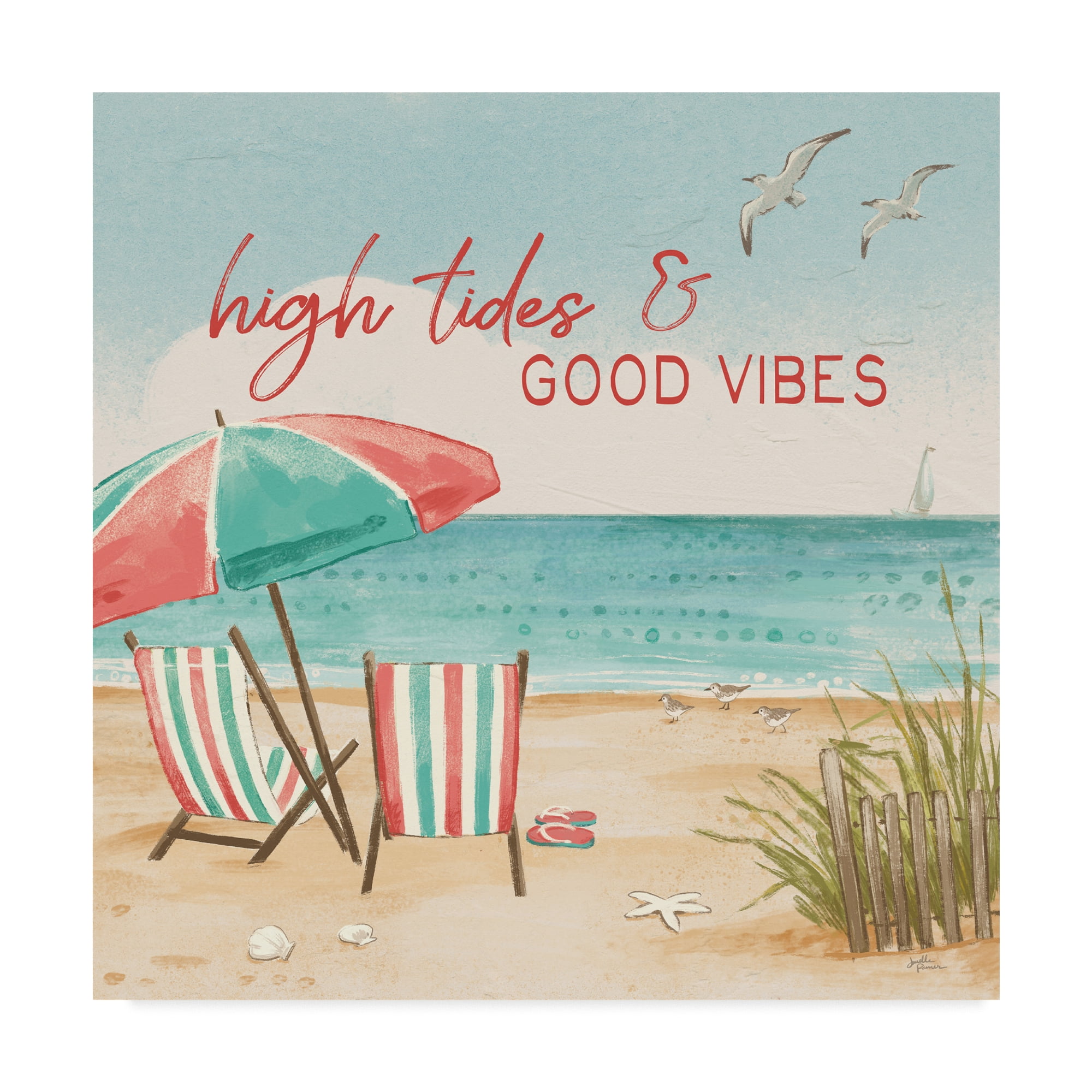 Beach Time II' Canvas Art by Janelle Penner