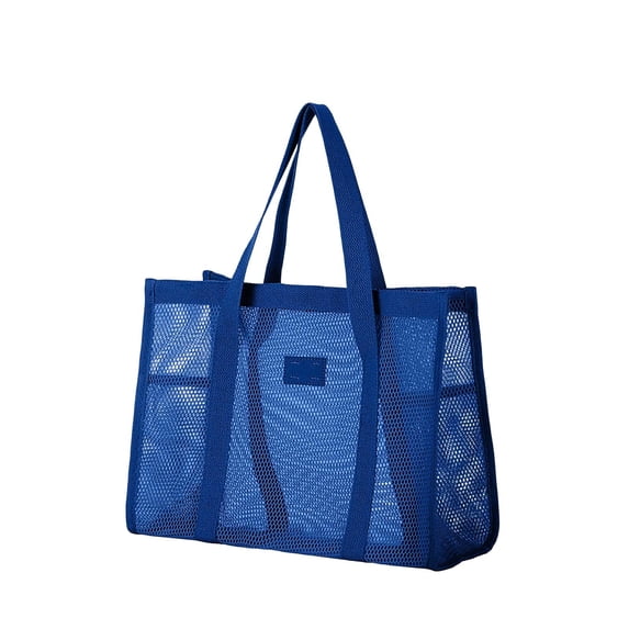 Beach Tote Bag Mesh Large Capacity Casual Travel Bag Handbag Waterproof Durable Foldable For Women Pool Travel Vacation