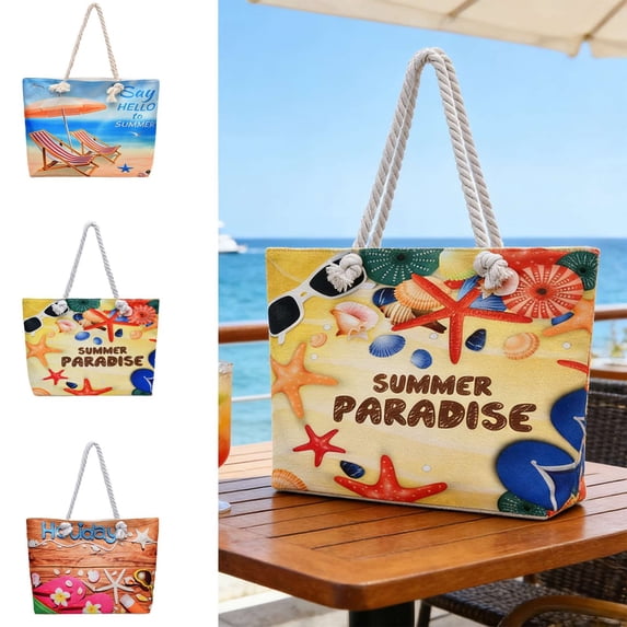Beach Tote Bag,Mesh Storage Pouch,Large Capacity Handheld Bag,Perfect for Beach Swimwear Storage Daily Commuting Shopping Travel with Soft Pleated Polyester and Wide Comfortable Handle