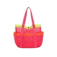 thumbnail image 1 of Beach Tote Bag Multi-pocket Large Capacity Mesh Rose Red For Outdoor Swimming Travel 1 Pack, 1 of 5