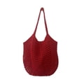thumbnail image 1 of Beach Tote Bag Summer Crochet Beach Tote Bag Woven Shoulder Handbag for Women Large Capacity Mesh Handbag Soft Shoulder Bag for Vacation, 1 of 6