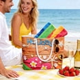 thumbnail image 1 of Beach Tote Bag, Versatile Large Capacity Rope Handle Beach Bag, Fashionable Travel Shopping Tote Bag, Portable Handbag for Vacation Beach Travel and Daily Use, 1 of 6