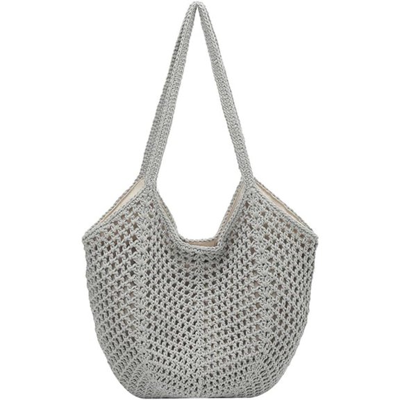 Beach Tote Bag for Women Crochet Purse Large Summer Hobo Woven Handbag for Vacation
