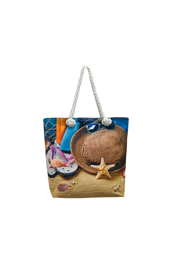 Beach Tote Bag for Women Large Linen Canvas Handbag Fashionable Casual Shoulder Bag for Travel Vacation Everyday Use