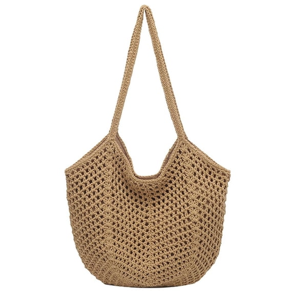 Beach Tote Bag for Women Raffia Crochet Purse Large Summer Hobo Woven Shoulder Handbag for Vacation