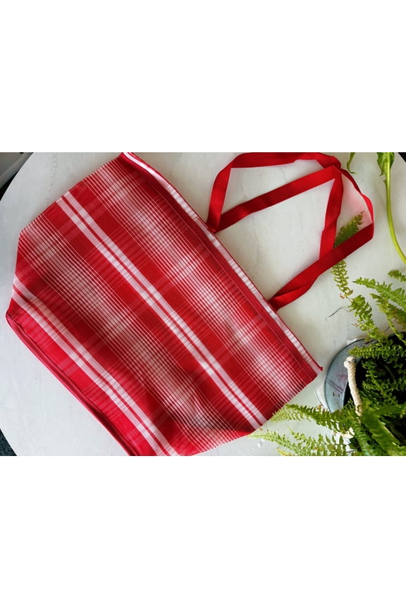 Beach Tote Fabric Strap, Mexican Bag 20x15 in, Market Mercado Bag, Gift Bag, Reusable plastic bag