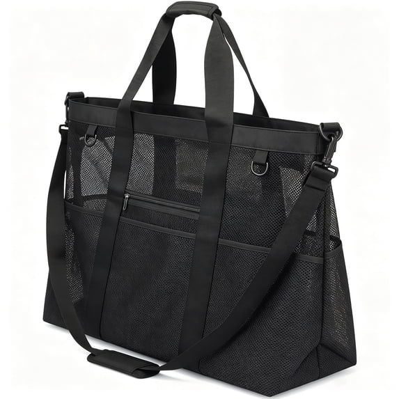 Beach Tote Mesh Large Capacity Casual Travel Bag Handbag Lightweight Waterproof For Women Summer Vacation Indoor Outdoor