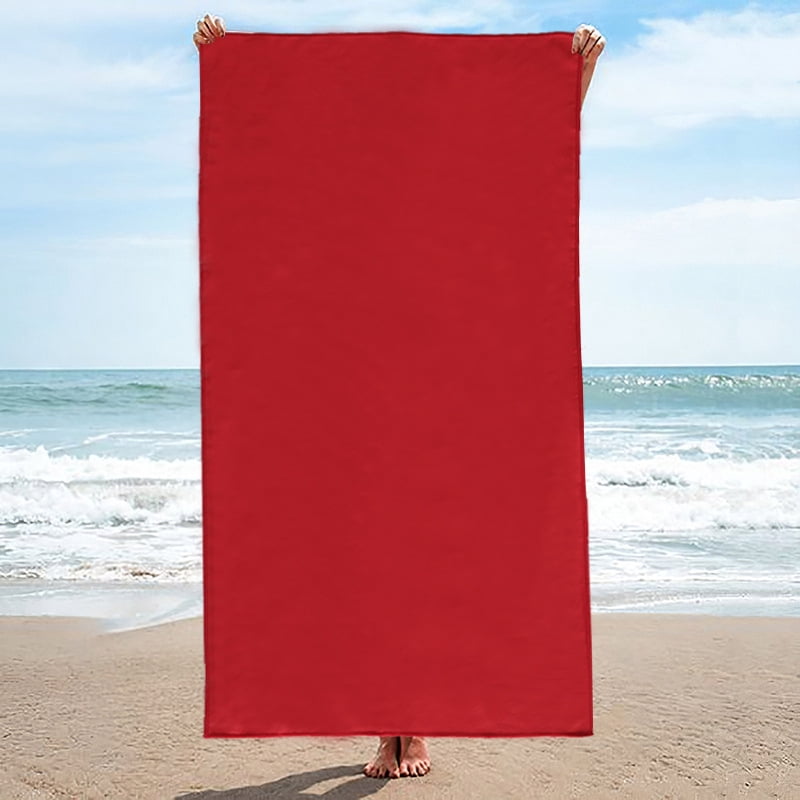 Beach Towel 1 Pack,35.5 x 71 in,Quick Dry Towel,Lightweight Pool Towels for Adults Travel Towel,Bright Red