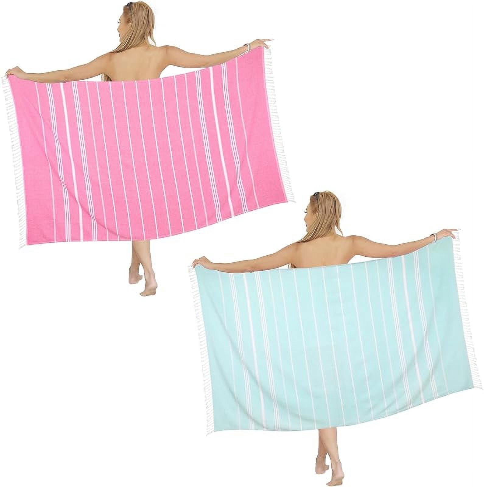 Beach Towel 2 Pack,Sand Free Beach Towels Oversized 39 x 72,Turkish Beach Towel Quick Dry Towel,Lightweight Pool Towels for Adults Travel Towel,Cool Beach Essentials Super Absorbent Towels