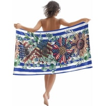 Beach Towel 29x58 Inch, Sand-Proof Quick-Drying Large Bath Towel for Pool Swimming Camping Picnic, Vintage Watercolor Blue Stripes,plus size beach towel,beach towels for adults