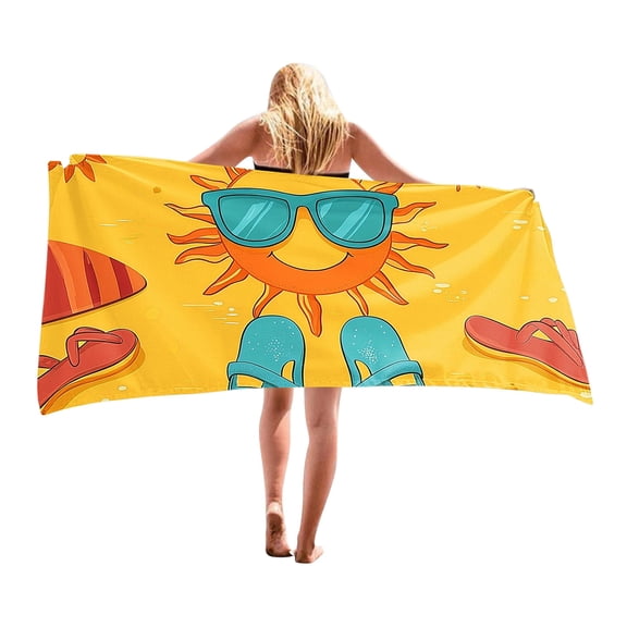 Beach Towel, Boho Printed Bath Towel for Women, Bohemian Tropical Prints Sand Free Quick Dry Travel Towels Gifts for Yoga Sports Adults 27" x 55"