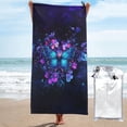 thumbnail image 1 of Beach Towel Butterfly Blanket Blue Butterflies Galaxies Floral Flowers Towel Decor Stuff Quick Dry Super Absorbent Towel Oversized Sand Free Towel Women Men 27.5"X55", 1 of 7