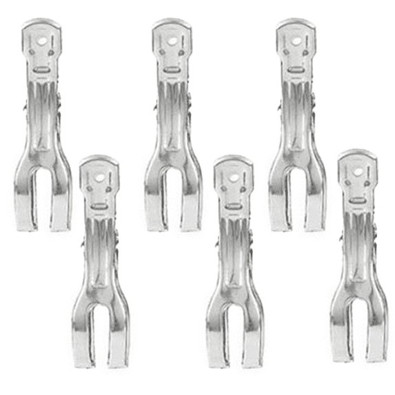 Beach Towel Clips Clamps Stainless Steel 6 Pack Large Heavy Duty Metal Clothespins Peg Jumbo Size, Windproof Clips Clothes Pin Hanger for Lounge Cruise Pool Boat Blanket