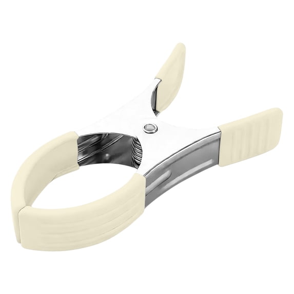 Beach Towel Clips, Heavy Duty Plastic Windproof Towel Holder Clips with Strong Grip for Beach Chair & Pool,4.72" Long,1PC (Beige)