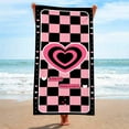 thumbnail image 1 of Beach Towel,Fashion Flower Microfiber Cloth Beach Towel Lightweight Quick Dry Absorbent Bath Towel Seaside Sitting Blanket Shawl Sweat Towel for Swimming Pool,Camping,Travel 62.99x31.5 inch, 1 of 4