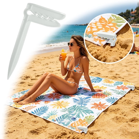 Beach Towel Fastener Clips,Windproof Picnic Mat Clips Blanket Picnic Fasten Pegs Towel Clamps for Camping Travel Beach Day,1PC