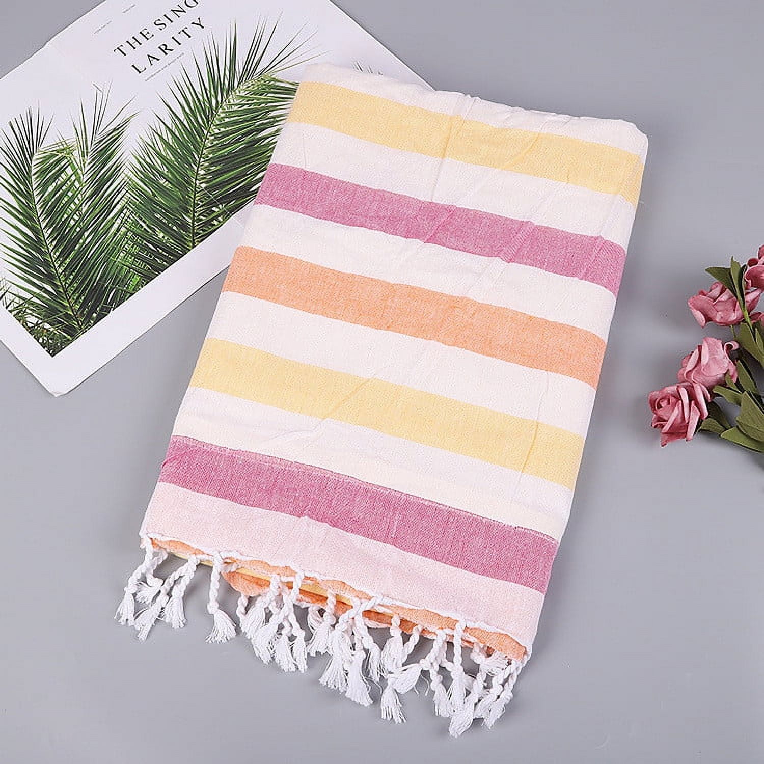 Beach Towel Microfiber Lightweight Beach Towel,Turkish Cotton Fringed