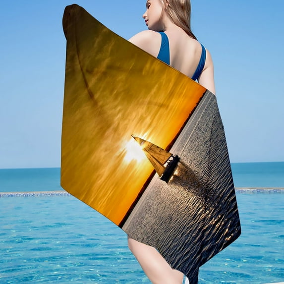 Beach Towel Microfiber Lightweight Beach Towel,Microfiber Beach Towel Super Lightweight Colorful Bath Towel Sandproof Beach Blanket Multi-Purpose Towel For Travel Swimming Pool 30x60 Inch