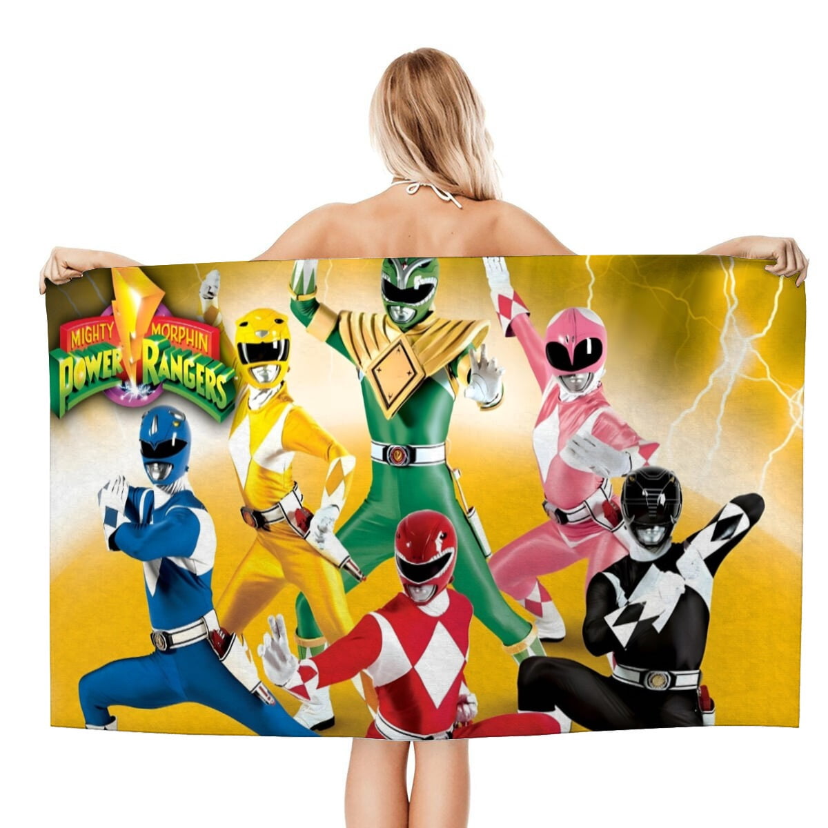Beach Towel for Mighty Morphin Power Rangers Kids Boys Girs Gifts Quick Dry Pool Towels Sand Free Beach Blanket for Travel Camping Vacation Microfiber 30×60 inch
