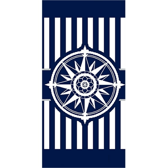 Beach Towel Oversize Bath Beach Pool Towels Cotton Velour Size 30x60, Compass Navy, Size: One Size