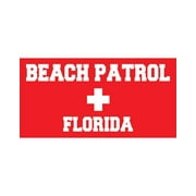Beach Towel Oversize Bath Beach Pool Towels Cotton Velour Size 30x60, FL Beach Patrol, Size: One Size, Island Gear