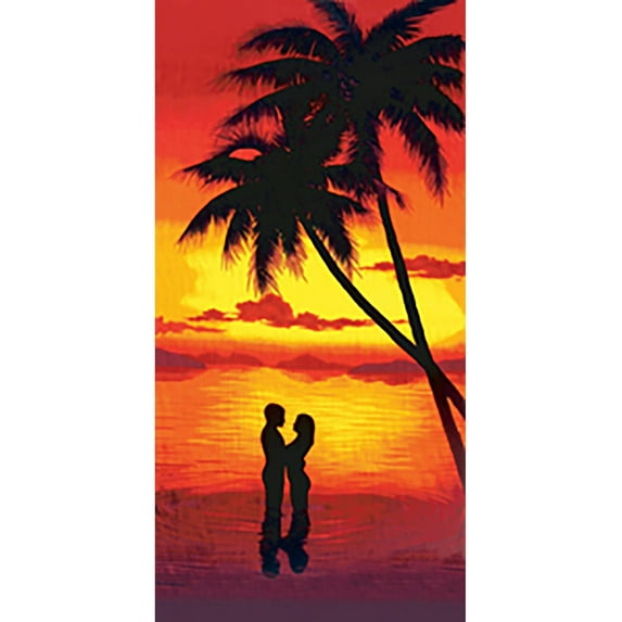 Beach Towel Oversize Bath Beach Pool Towels Cotton Velour Size 30x60, Sunset, Size: One Size