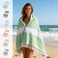 thumbnail image 1 of Beach Towel Oversized 39x71 Inch Soft Cotton Peshtemal Turkish Beach Towel with Fringes for Beach Pool and Summer Vacation, 1 of 7