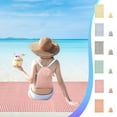 thumbnail image 1 of Beach Towel Oversized 59x39 Inch Large Quick Dry Sand Free Microfiber Travel Towel with Backpack Carry Bag Striped Fringed for Pool Swimming Camping Yoga Blue by PALIFEUR, 1 of 8