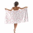 thumbnail image 1 of Beach Towel Pink Floral Bath Pool Towels Flower Tree Branch Absorbent Beach Towel Soft Large Quick Dry Lightweight Camping Travel Sports Yoga Gym Swim Towels for Adult 35x70 Inch, 1 of 9