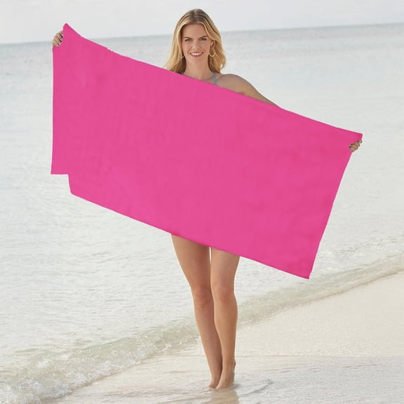 Beach Towel Quick Dry Sand Free Large Microfiber Towel, Super Absorbent Fast Dry Lightweight Travel Towel Compact Portable Design, for Beach Swimming Gym Travel Camping Sports