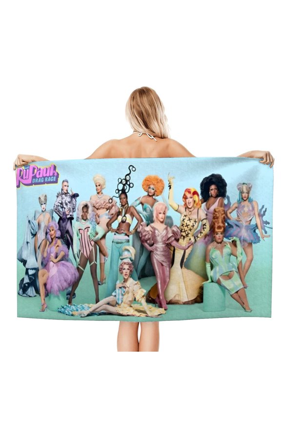 Beach Towel Rupaul, 30x60 inches Oversized Microfiber, Soft, Quick Dry, Sand Free, Ideal for Bath, Pool, Travel, Gifts for Men, Boys, Teens