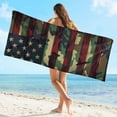 thumbnail image 1 of Beach Towel, Sandproof Quick Dry Beach Towel, American Flag Design Microfiber Bath Towel Compact Lightweight for Travel Pool, 1 of 6