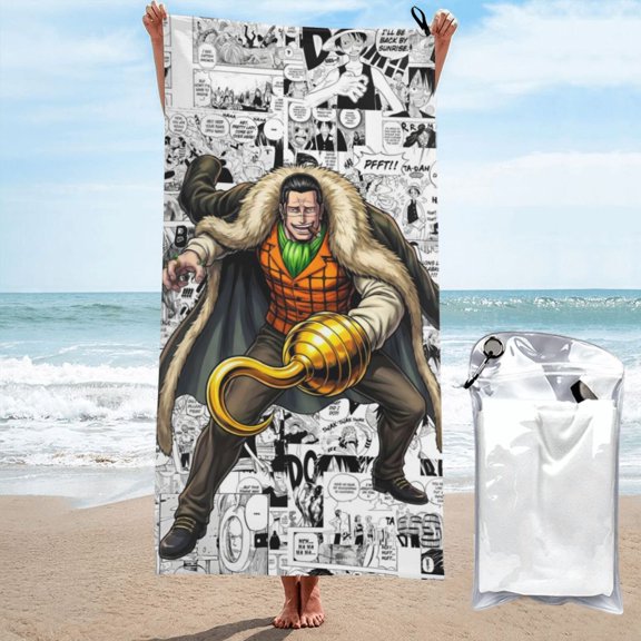 Beach Towel Sir Crocodile Towel Decor Stuff Quick Dry Super Absorbent Towel Oversized Sand Free Towel Women Men 27.5"X55"