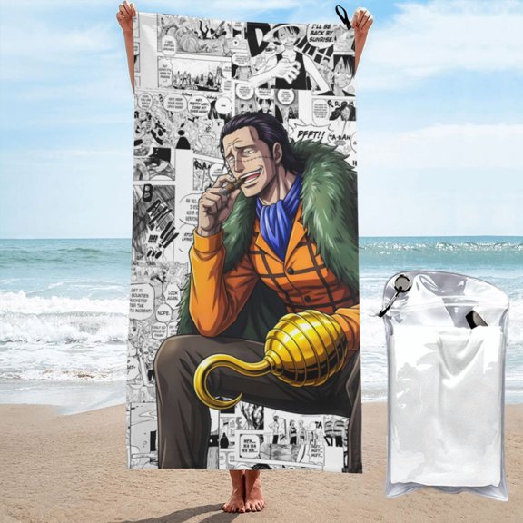 Beach Towel Sir Crocodile Towel Decor Stuff Quick Dry Super Absorbent Towel Oversized Sand Free Towel Women Men 27.5"X55"