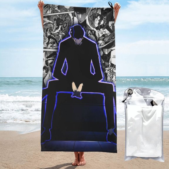 Beach Towel Solo Leveling Sung Jinwoo Towel Decor Stuff Quick Dry Super Absorbent Towel Oversized Sand Free Towel Women Men 27.5"X55"