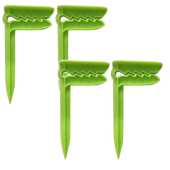 Beach Towel Stakes Clips 4 Pack Picnic Blanket Anchors Windproof Sand Stakes Outdoor Camping Beach Mat Holders Green 5.9 x 2.8 in