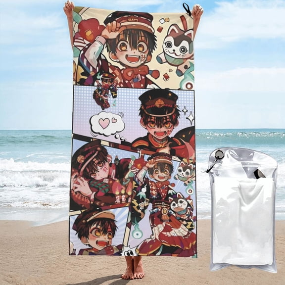 Beach Towel Toilet Bound Hanako Kun Towel Decor Stuff Quick Dry Super Absorbent Towel Oversized Sand Free Towel Women Men 27.5"X55"