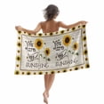 thumbnail image 1 of Beach Towel You Are My Sunshine Sunflower Bath Pool Towels Bees Wood Absorbent Beach Towel Soft Large Quick Dry Lightweight Camping Travel Sports Yoga Gym Swim Towels for Adult 35x70 Inch, 1 of 9