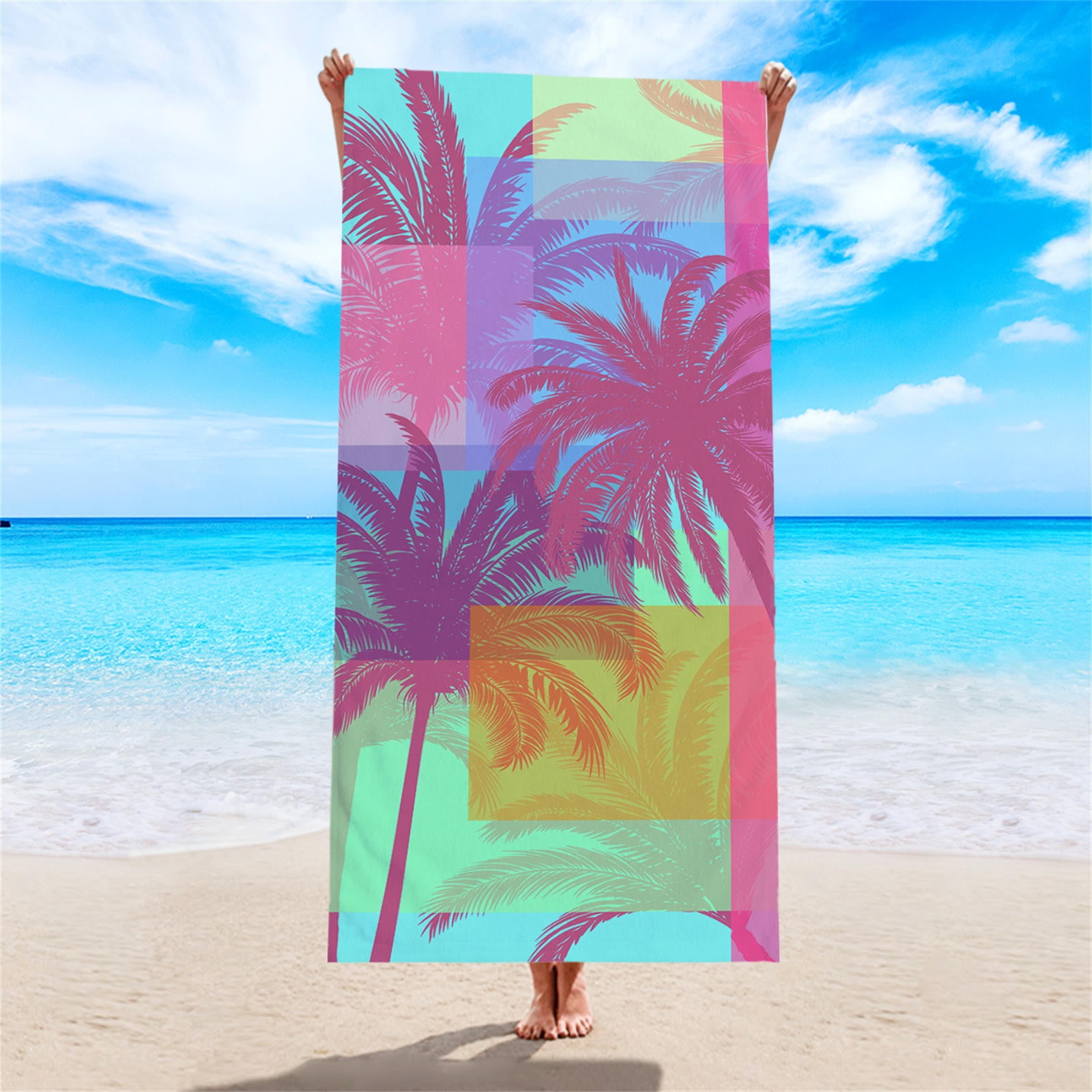 Beach Towel ZKCCNUK Doublesided Printed Beach Towel Superfine Fiber