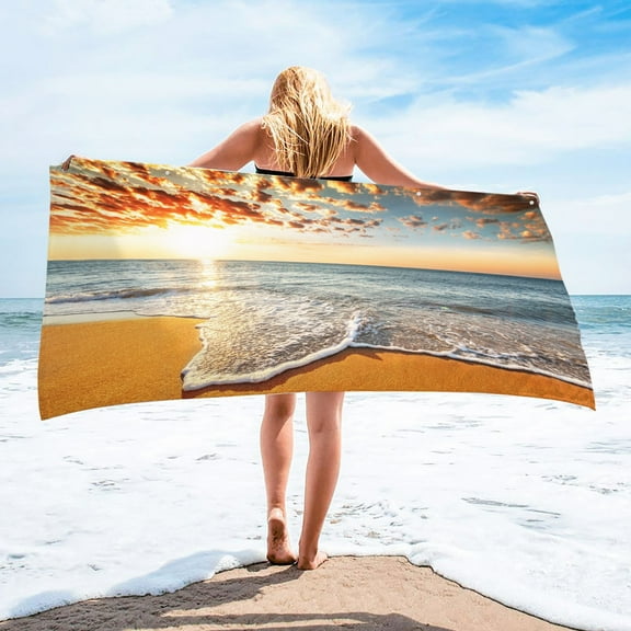 LSLJS Beach Towel Beach Blanket Microfiber Beach Towel Super Lightweight Colorful Bath Towel Sandproof Beach Blanket Multi-Purpose Towel For Travel Swimming Pool 30x60 Inch Quick Dry Sand Free Picnic