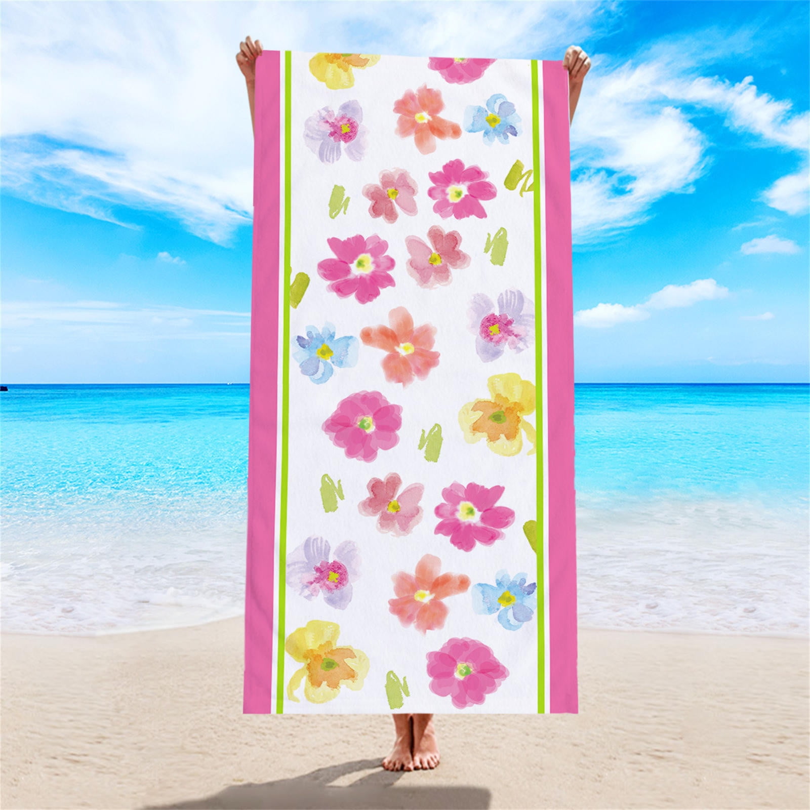 Beach Towels Clearance Under 5! LSLJS Bath Towels, Beach Towel Oversized Soft Quick Dry
