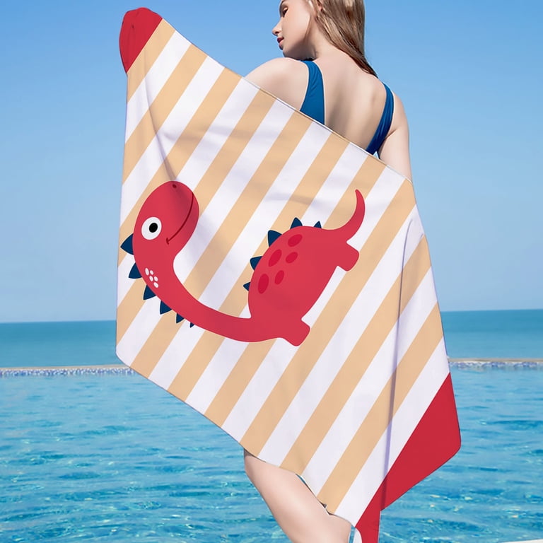 EBOOT 10-Pack Oversized Beach Towels - Extra Large Quick Dry Microfiber Pool Towels (36x72", Ocean Animal Prints)