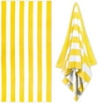 thumbnail image 1 of Beach Towels Cozival 100% Cotton Beach Towel, 40X80 Inches Extra Large Plush And Thick Striped Pool Towel for Swimming, Yoga, Or Sunbathing, Quick-Dry And Highly Absorbent for All, Yellow, 1 of 9