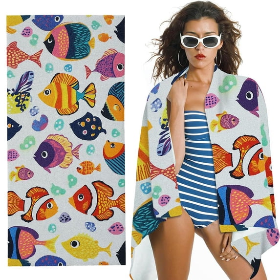 Beach Towels Girl BathTowels for Bathing Swimming Vacation Quick Dry Travel Towel for Women Girls Men Kids Adults 
