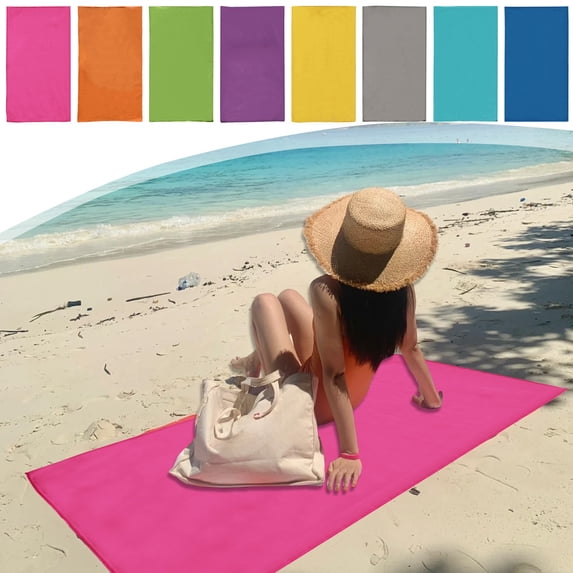 Beach Towels Oversized 31x51 Inch Large Quick Dry Sand Free Microfiber Travel Towel Absorbent Lightweight Compact for Pool Swimming Camping Gym Yoga Hot Pink by PALIFEUR