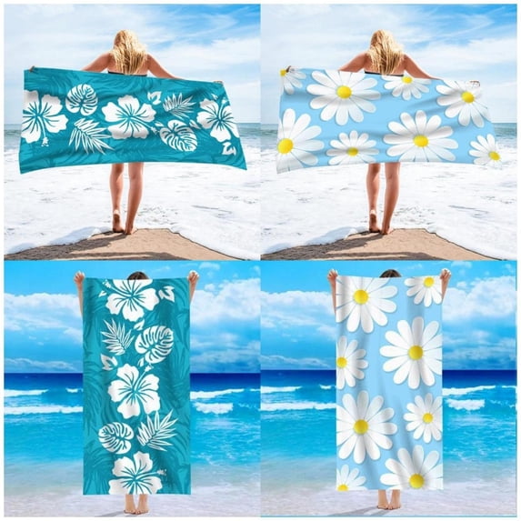 Beach Towels Oversized 59x29 Inch Summer Quick Dry Sand Free Microfiber Travel Towel Soft Absorbent Lightweight for Pool Swimming Beach Vacation by PALIFEUR
